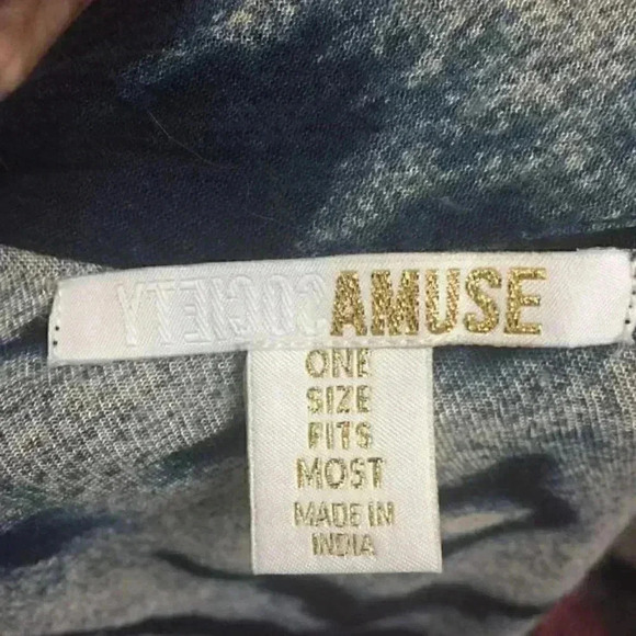 Amuse Society Duster Blue Asymmetrical Open Front - Picture 5 of 7